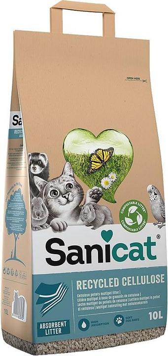 Actual product image Sanicat Cat Litter Sani & Green Cellulose (Biodegradable, 3.20 kg)