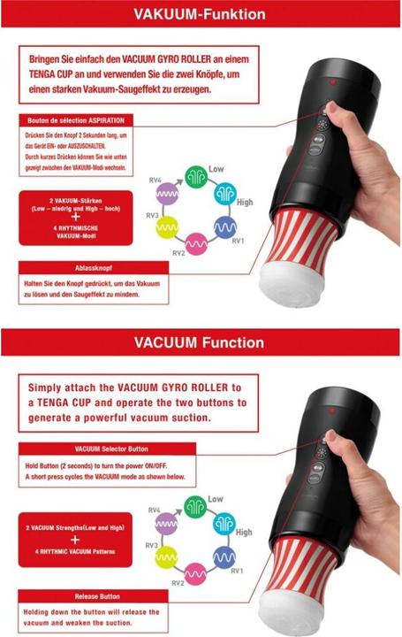 Actual product image Tenga Vacuum Gyro Roller