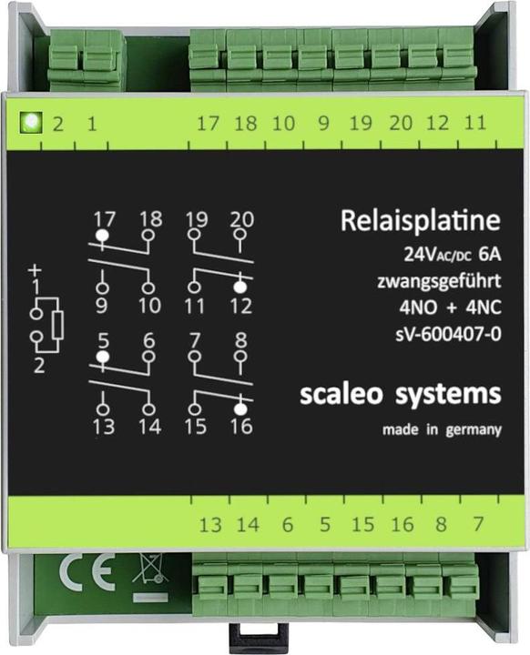 Immagine prodotto Scaleo Systems Relè di sicurezza con diodo di protezione dall'inversione di polarità, con LED, con custodia 1 pz.
