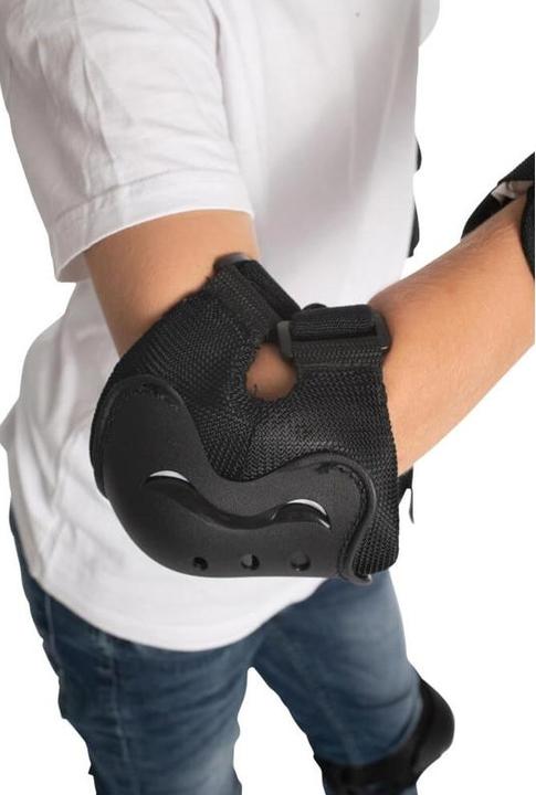 Actual product image New Sports Protector set black, size XS up to 25 kg (XS, Wrist protectors, Elbow protectors, Knee pad, 6 pieces)