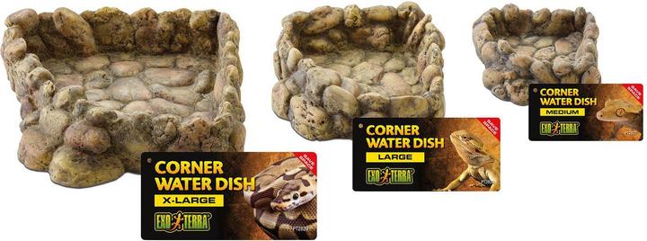Exo Terra Corner water bowl, M, 12.5 x 13 x 4 cm