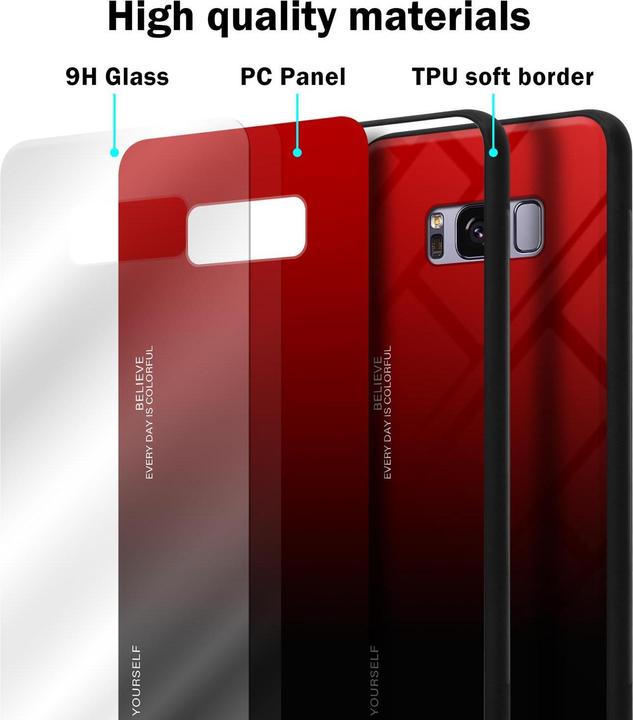 Produktbild Cadorabo TPU 2 Farben Glas Cover (Samsung Galaxy S8+)