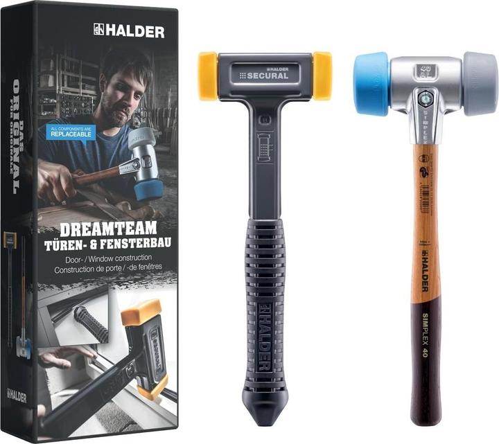 Actual product image Halder Action box Dreamteam door & window construction, SIMPLEX soft-face mallet 50:40, TPE-soft / TPE-mid