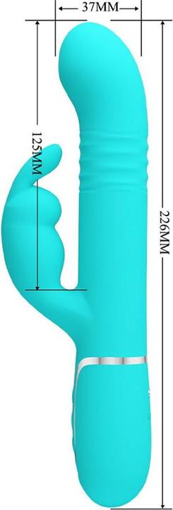 Actual product image Pretty Love Coale Rabbit Vibrator Beads Aqua Green