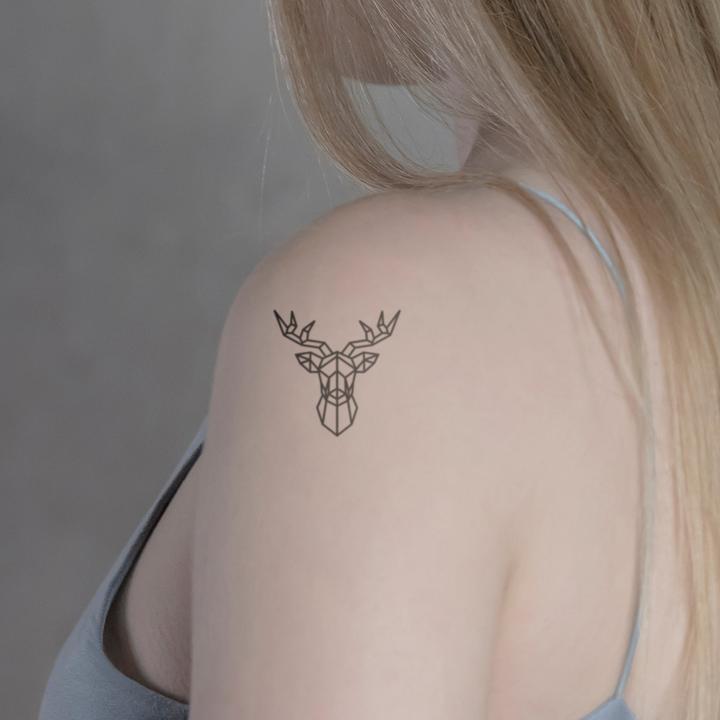 Produktbild minink Temporäres Tattoo – Geometrischer Hirsch