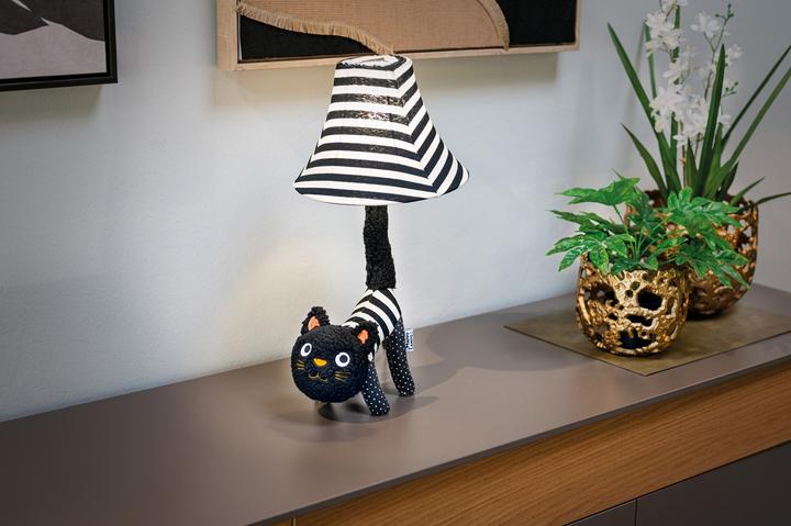 Immagine prodotto Happy Lamps Baby Luna il gatto bambino, lampada da tavolo a LED, fatta a mano (450 lm)