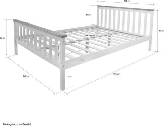 Image du produit Homestyle4u Lit futon Lit double (140 x 200)