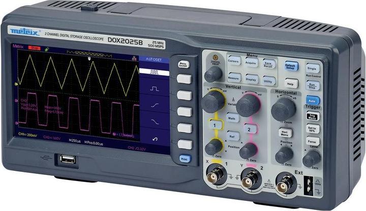 Actual product image Metrix DOX2025B Digital Oscilloscope 20MHz 2-Channel 50 GSa/s 32 kpts 8 Bit Digital Memory (DSO) 1pc. (CAT II 300V)