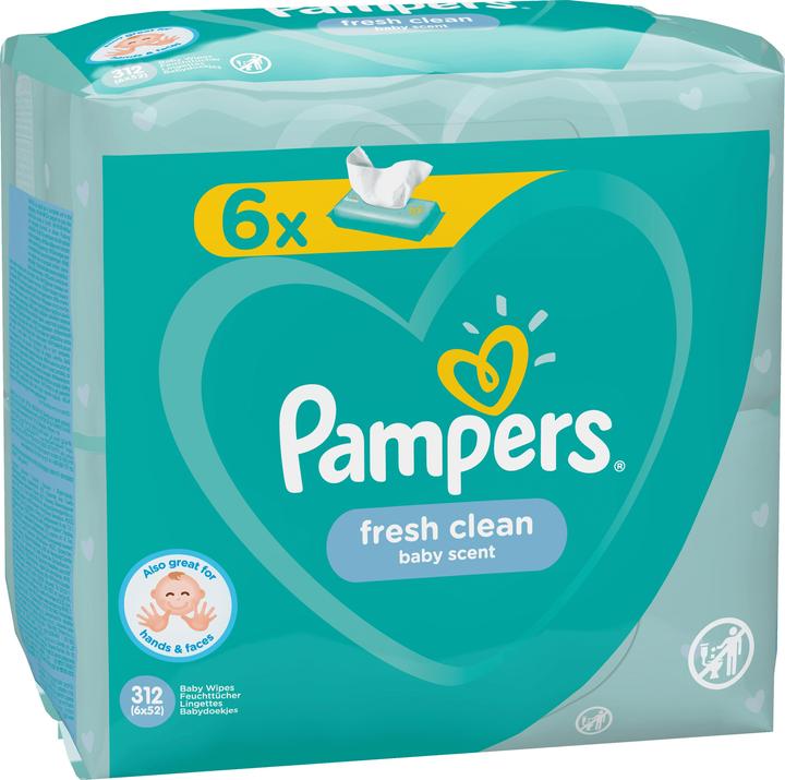 Actual product image Pampers Fresh Clean (312 Piece)
