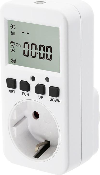 Produktbild Offgridtec Zeitschaltuhr mit Dämmerungschalter für Schuko Steckdose 230V 50Hz max. 16A