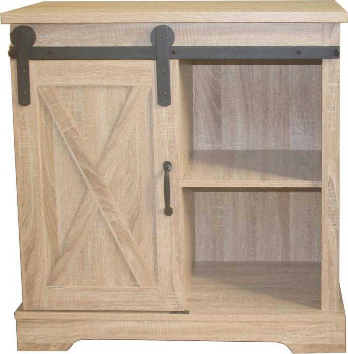 Immagine prodotto HTI-Living Cassettiera con anta scorrevole Thekla country house Sonoma (79 x 39 x 81,5 cm)