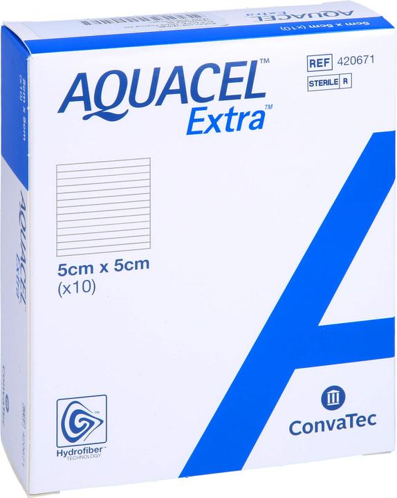 Aquacel Ag Wundauflage Extra Hydrofiber 5 x 5 cm 10 Stück (10 x)