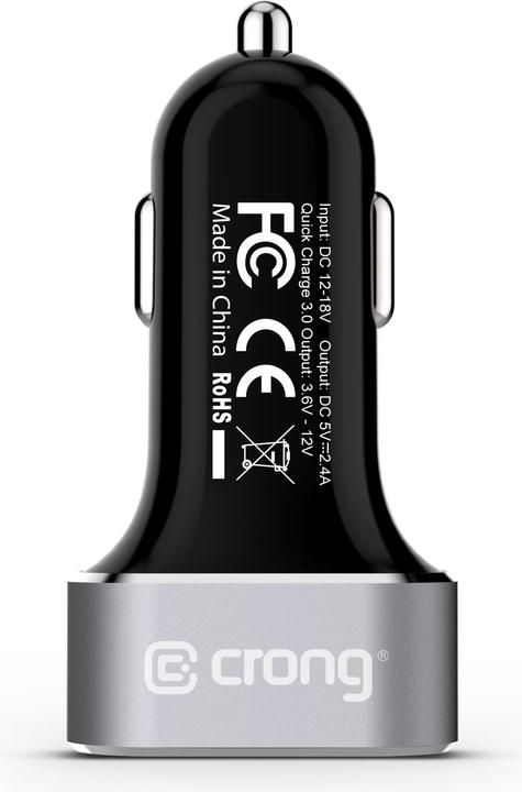 Actual product image Crong Power įkroviklis 2x USB-A 3 A (CRG-PWRC-USB30-ALU)