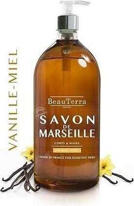 Actual product image BeauTerra Liquid soap Marseille vanilla honey liq (Liquid soap, 300 ml)