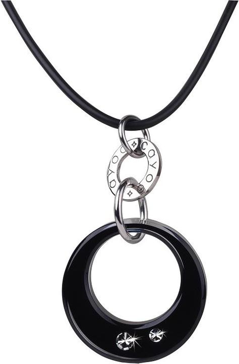 Immagine prodotto Cayoo Collana Pianeta Collana+Pendente, Ebano (Plexiglass con elementi Swarovski)