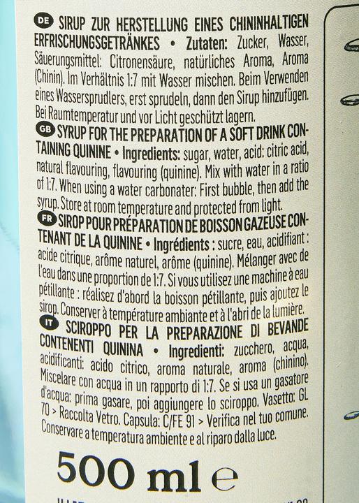 Immagine prodotto KoRo Sciroppo per la produzione di una bevanda analcolica contenente chinino (1 x 50 cl)
