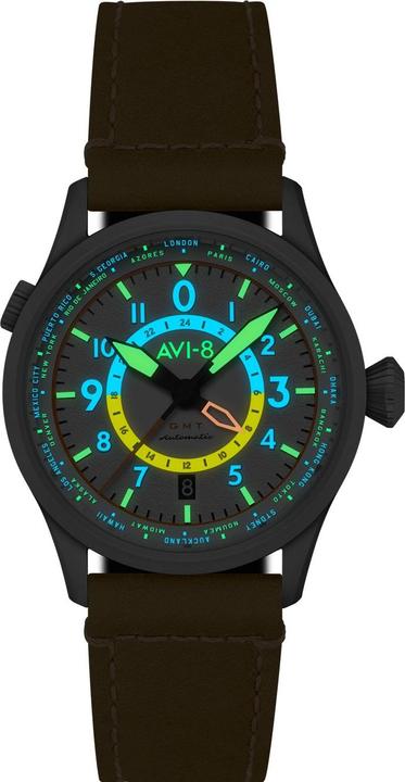 Image du produit AVI-8 AV-4120-02 Wingman Worldtimer GMT (Montre pilote, 41 mm)