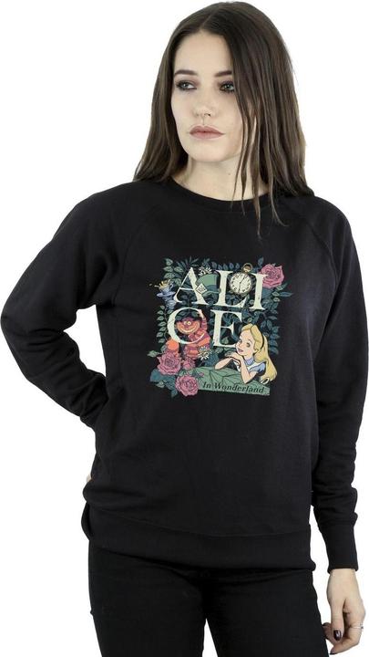 Actual product image Disney Womens/Ladies Alice In Wonderland Leafy Garden Sweatshirt (L)