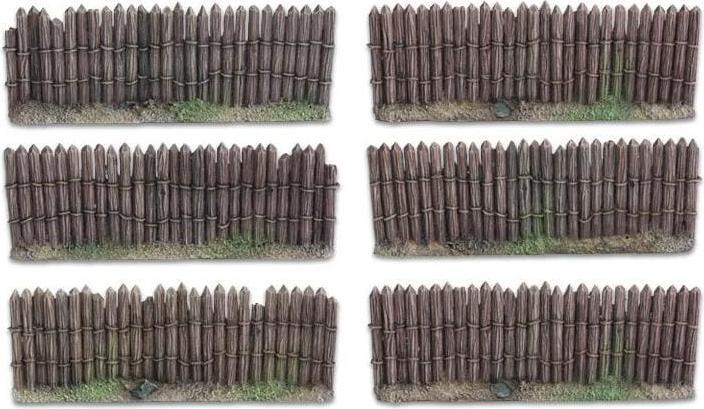 Actual product image Tabletop-Art Terrain wooden palisade 28 mm 6 parts