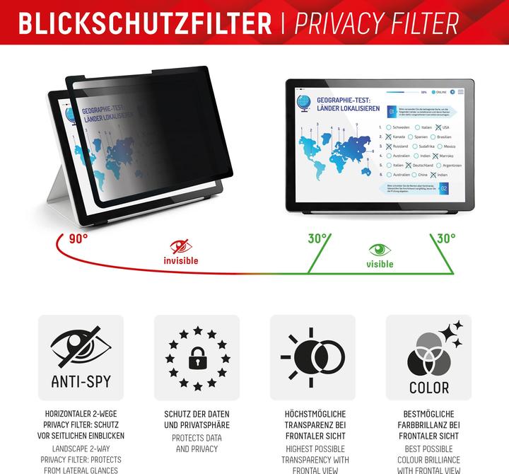Image du produit Displex Tablet Privacy Safe, Tablet Blickschutzfolie (1 pièce(s), iPad 10.9 (2022), iPad Air 11 2024 (M2), iPad Air 11 2025)