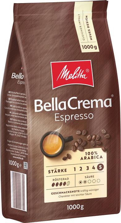 Actual product image Melitta Bella Crema Espresso (1000 g, Dark roast)