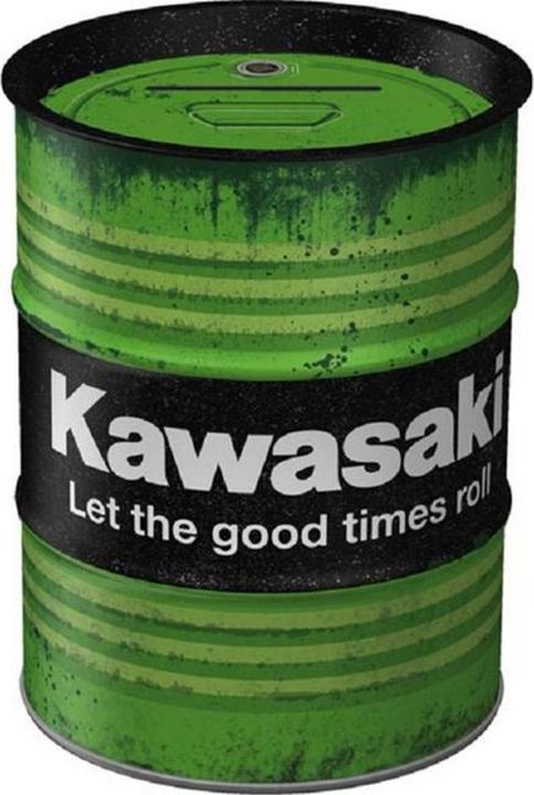 Produktbild Nostalgic-Art Merchandising Spardose Kawasaki Schriftzug (12.5 x 10 x 10 cm)