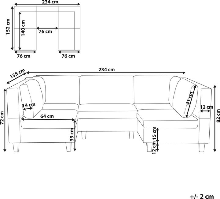 Image du produit Beliani Unstad (Canapé modulaire)