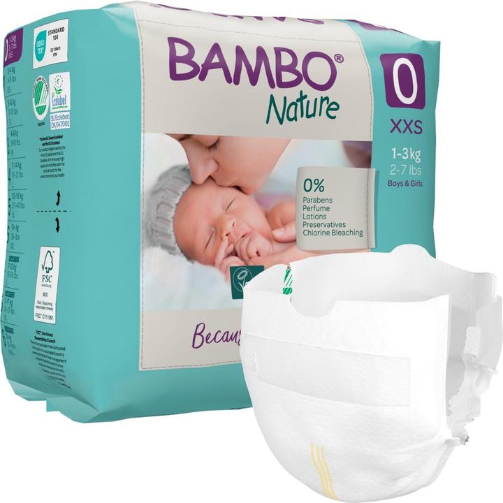Actual product image Abena Bambo Premature 1-3kg (Size 0, Pack, 24 Piece)