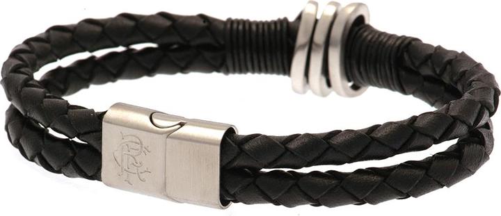 Image du produit Rangers FC Bracelet en cuir avec armoiries (20 cm, Matériau 100% synthétique)
