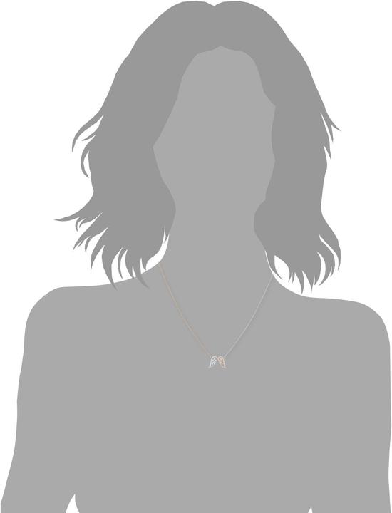 Image du produit Amor Collier de 42 cm avec pendentif en forme d'aile en argent massif de titre 925 (Argent)