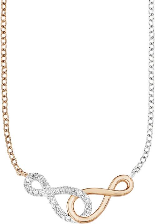 Image du produit Amor Chaîne d'ancre réglable en longueur (42+3 cm de chaîne d'extension) avec symboles de l'infini (Argent)