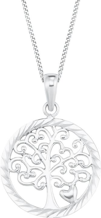 Amor 45+5 cm lange Kette mit Lebensbaum-Anhänger (Silber)