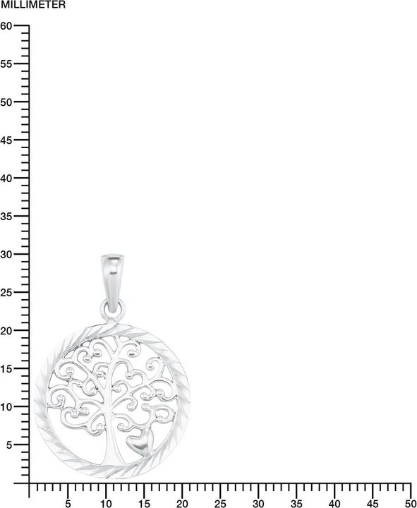Image du produit Amor Collier de 45+5 cm de long avec pendentif tonnelle vitae (Argent)