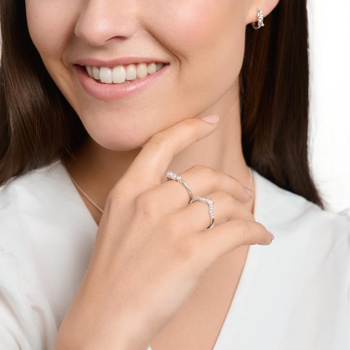Actual product image Thomas Sabo Ring with White Stones Silver (54, 925 Silver)