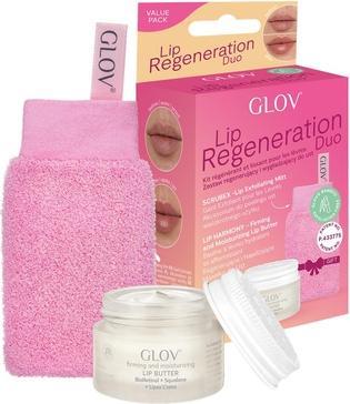 Actual product image Glov Set Lip Regeneration Duo Scrubex Lip Exfoliating Mitt + Lip Harmony Firming And Misturising Lip