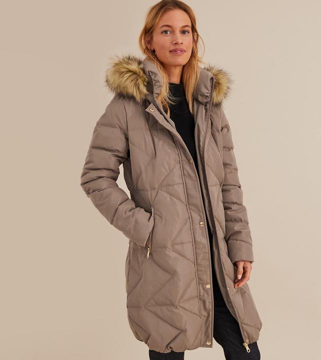 Actual product image Anne Weyburn Quilted winter coat with hood (52)