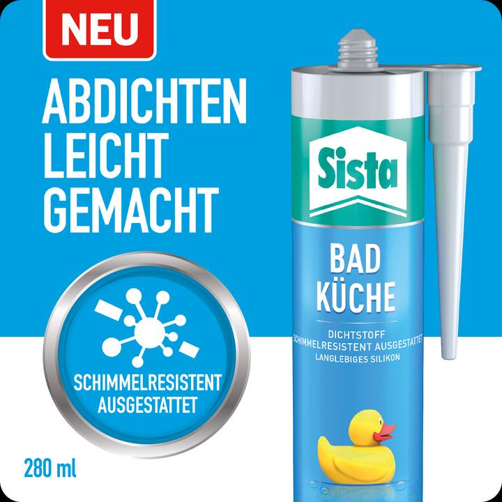 Image du produit Sista Mastic transparent salle de bain et cuisine (0.35 kg, Transparent, 280 ml)