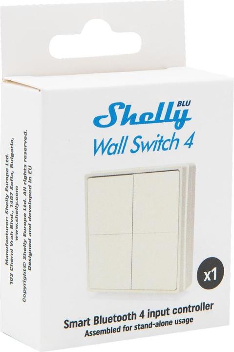 Actual product image Shelly BLU Wall Switch 4 - Stand-Alone