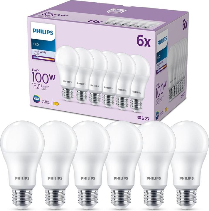 Actual product image Philips LED Bulbs (E27, 13000 W, 1521 lm, 6 x, E)