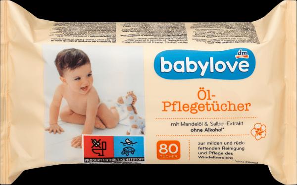dm babylove Ölpflegetücher (80 Stück)