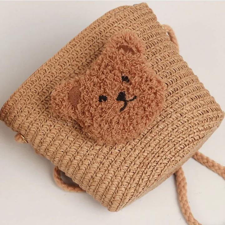Produktbild Only-Bags.Store Umhängetasche Sommer Stroh Wicker Handmade Mini Kids Crossbody Bag