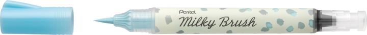 Actual product image Pentel Brush Pen Milky Brush Blue (Blue, Light blue, 1 x)