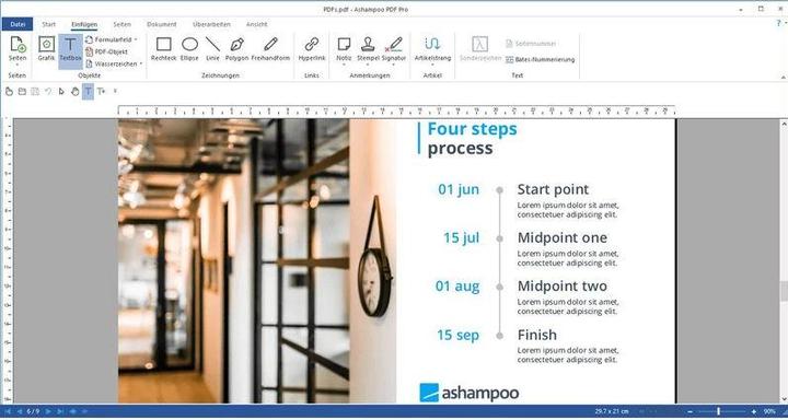 Immagine prodotto Ashampoo PDF Pro 4 ESD, versione completa, 1 PC, famiglia di prodotti (1 Utente, Senza limiti)