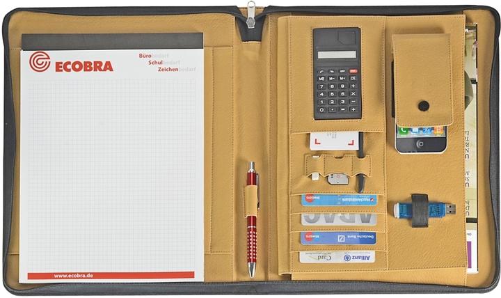 Immagine prodotto Ecobra Cartella per conferenze Elite con cerniera Design: per destrimani e mancini, per: DIN A4 oversize (A4, 1 x)