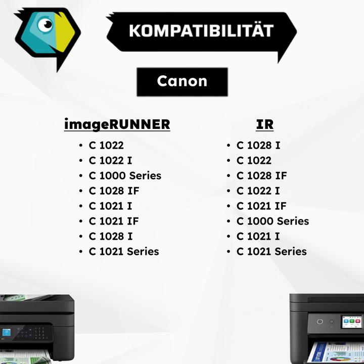 Actual product image Inkadoo Toner compatible with Canon 1660B006 / C-EXV26 toner, black Black (M, FC, Y, C)