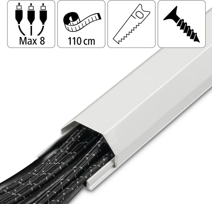 Produktbild Hama Alu-Kabelkanal, eckig (Kabelkanal, 110 cm)