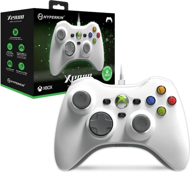 Produktbild Hyperkin XB Controller Xenon Wired white (Xbox Series S, Xbox One S, PC, Xbox One X, Xbox Series X)