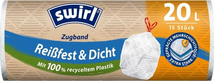 Productafbeelding Swirl SWI afvalzak 20l met trekkoord 15st (15 x, 20 l)
