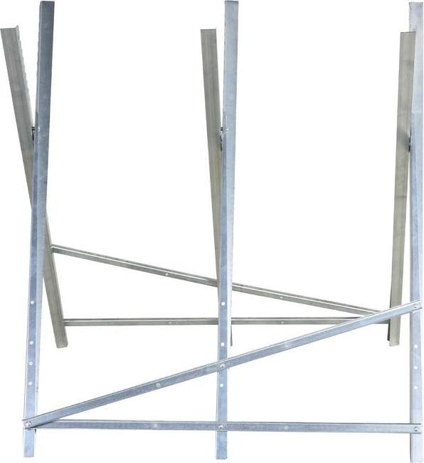 Image du produit Swisshandel24 Chevalet de scie à chaîne pliant Cadre de scie pour bois de chauffage Métal argenté 83 x 83 x 79 cm (83 cm, 83 cm)
