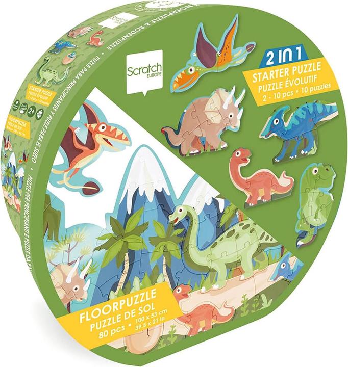 Produktbild Scratch 2in1 Bodenpuzzle Dino (80 Teile)